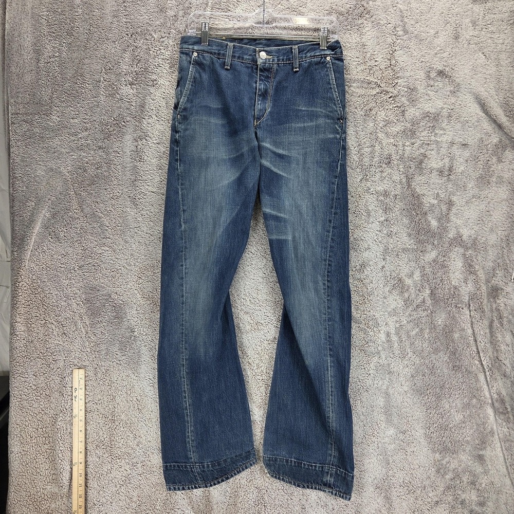 Vintage Levis Engineered Jeans Womens Blue Twisted Zip Fly Denim Fits 28x30